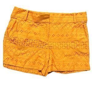 Loft the Riviera Short, marigold yellow eyelet shorts size 6